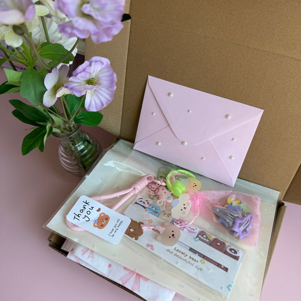 Sunny Bunny Kawaii Pink & Mint Stationery Gift Box Set