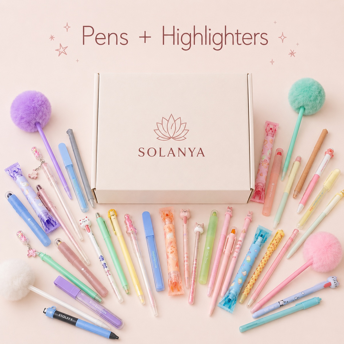 Pens & Highlighters|Cute Pens & Highlighters Stationery Set
