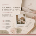 Polaroid photo and a personal note