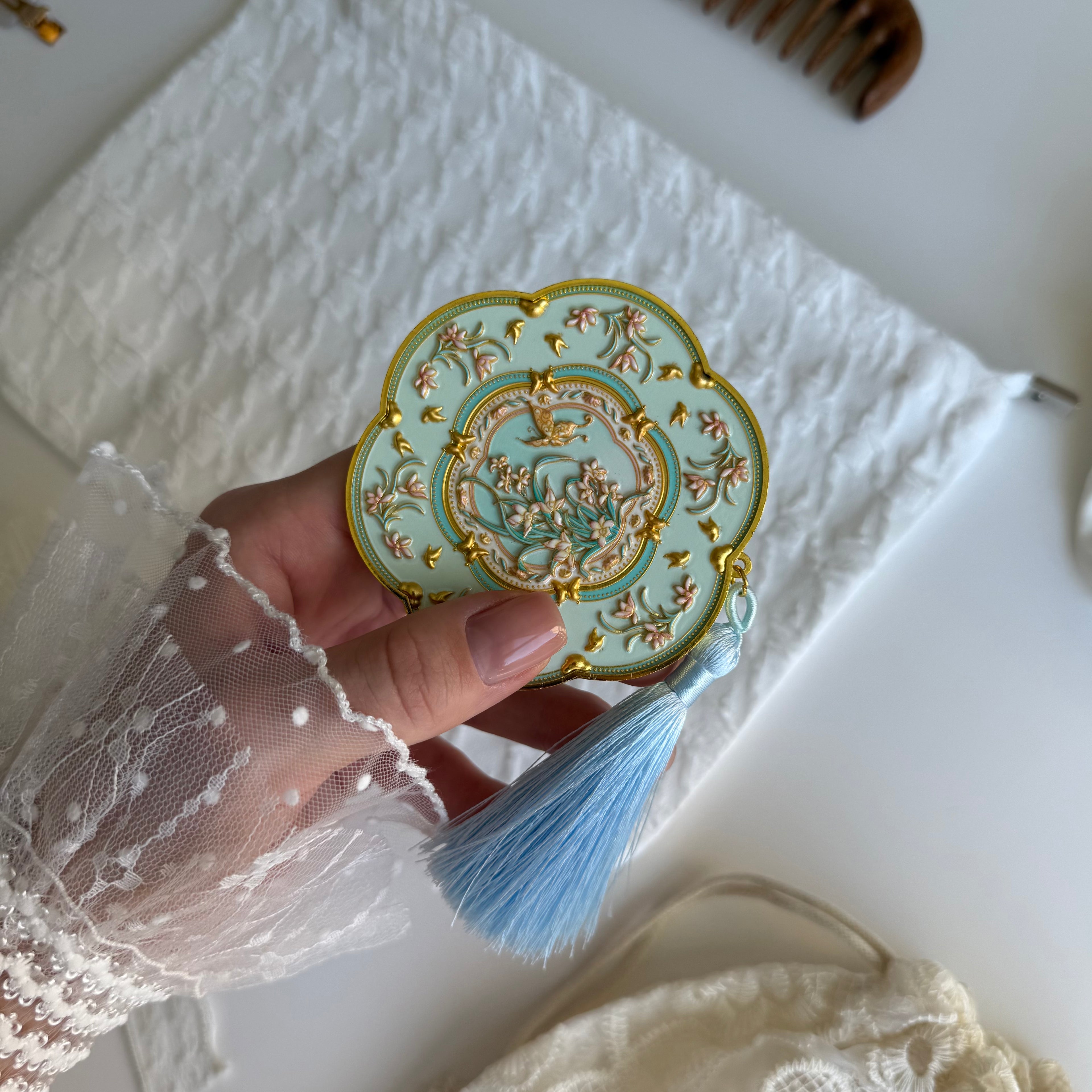 Ivory Heirloom| Hair Accessories & Cosmetic Pouch Gift Set