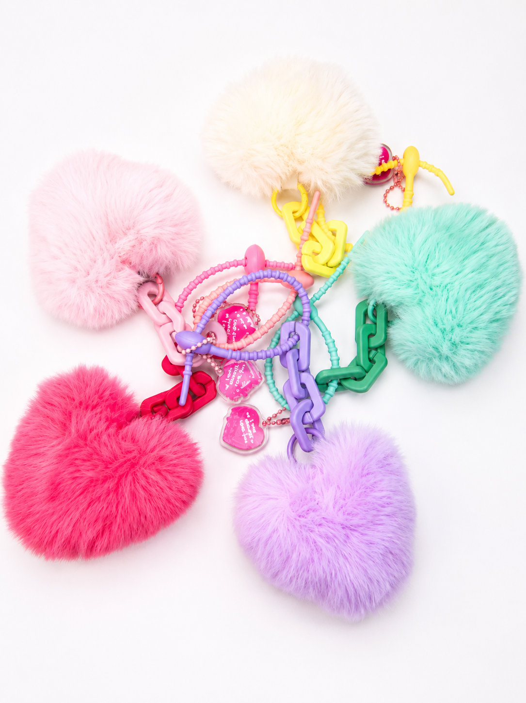 Puffy Heart Bag Charms