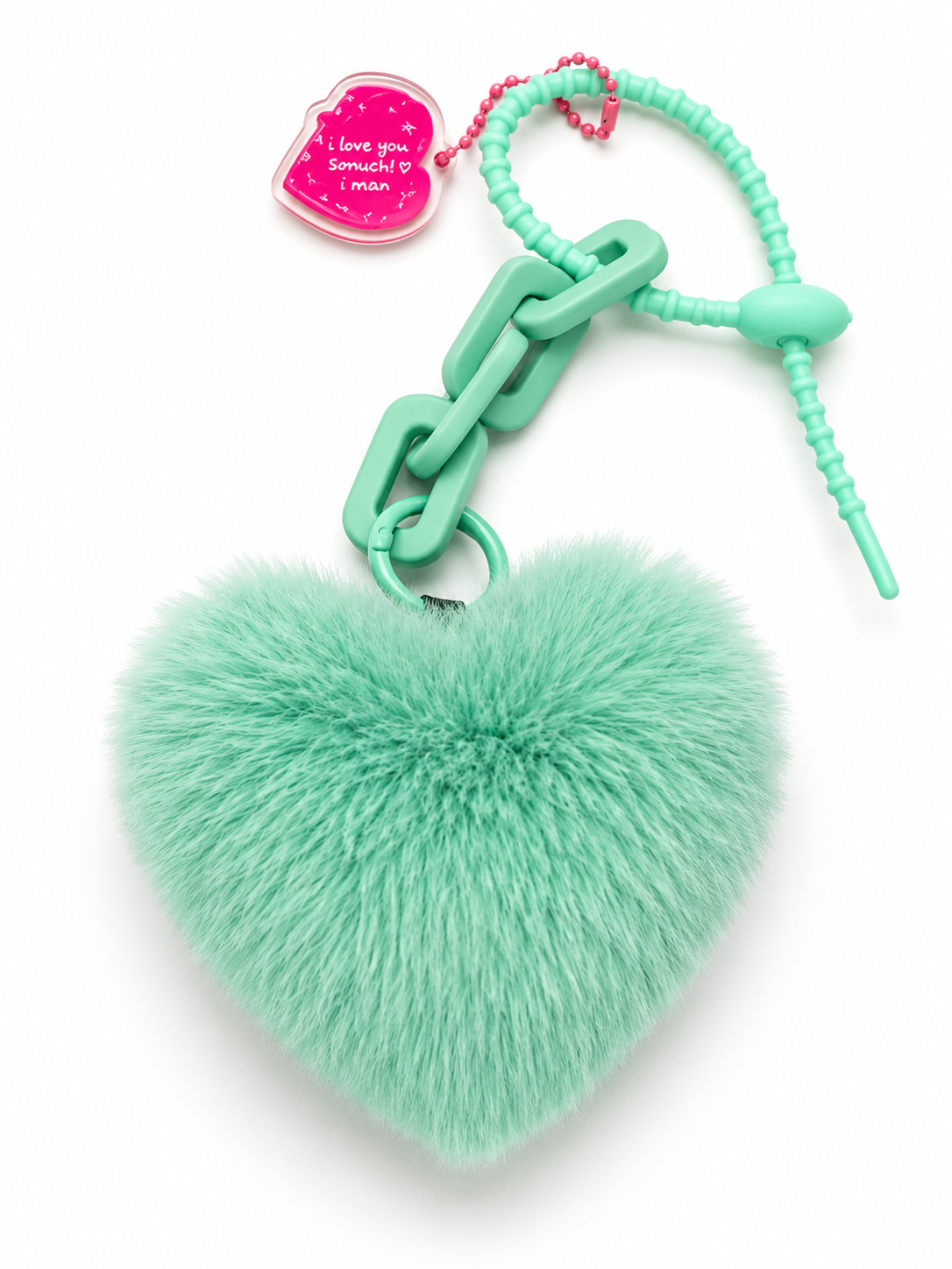 Puffy Heart Bag Charms