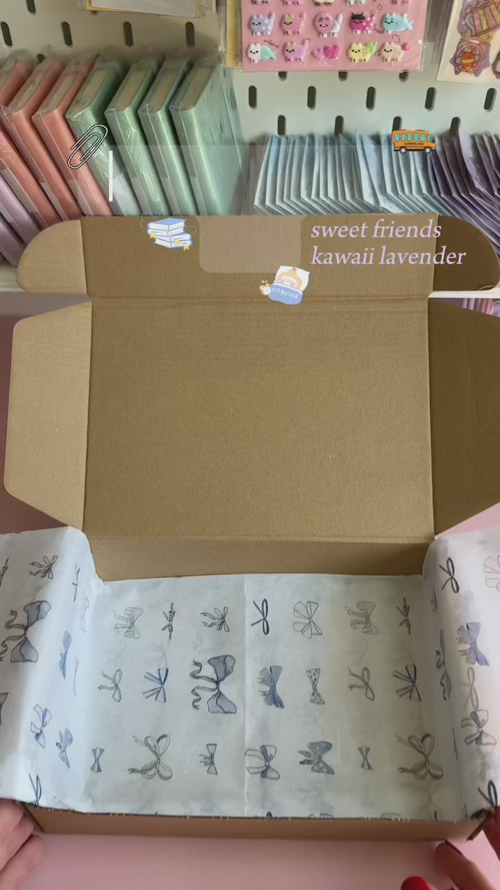 Sweet Friends Kawaii Lavender | Cute Stationery Set & Pencil Case